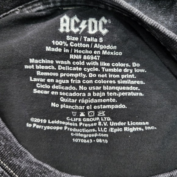 ACDC - Pale Crop tops t-shirt - Picture 7 of 7